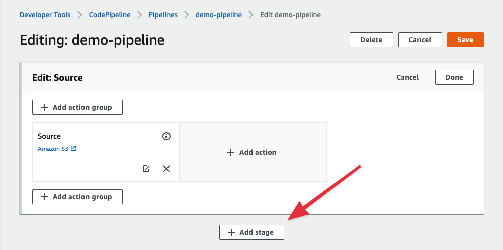 Add a Build Stage in AWS CodePipeline