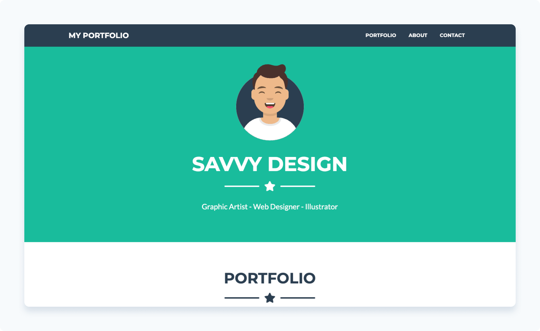 Basic profile site from SmartBootstrap