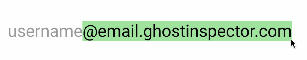 Ghost Inspector email check