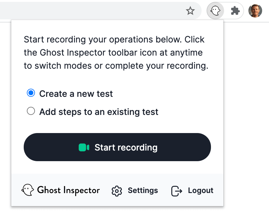 Ghost Inspector Browser Extension