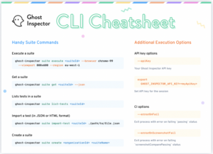 Ghost Inspector CLI Cheatsheet