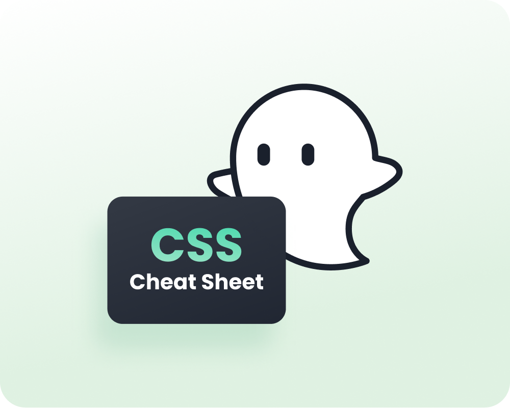 CSS cheat sheet with Ghostie logo