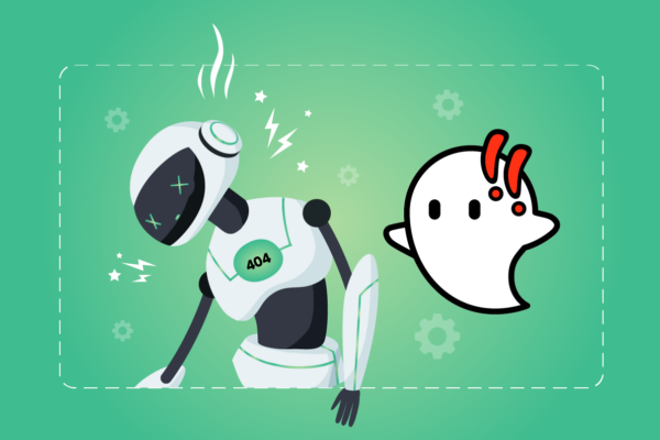 ghostie with a broken 404 robot